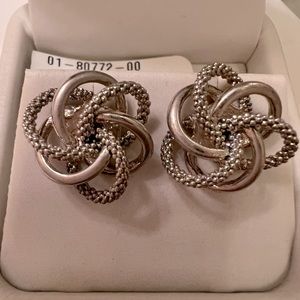 Lagos smooth/caviar knot stud earrings